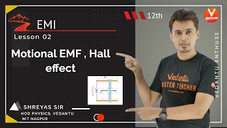 EMI JEE L2  𝐌𝐨𝐭𝐢𝐨𝐧𝐚𝐥 𝐄𝐌𝐅 𝐇𝐚𝐥𝐥 𝐄𝐟𝐟𝐞𝐜𝐭  Class 12 Physics  JEE 2022  𝐏𝐚𝐭𝐡 𝐅𝐢𝐧𝐝𝐞𝐫  Vedantu Enthuse [upl. by Bonaparte89]