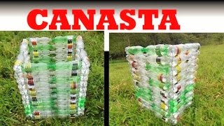 🌳💛 MANUALIDADES con BOTELLAS  Como Hacer una CANASTA con Botellas Plásticas  basket with bottles [upl. by Nerak988]