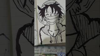 Monkey D luffy drawing sketch art drawing anime onepiece ytshorts shorts short [upl. by Areehs]