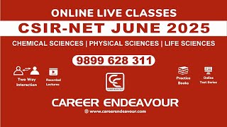 CSIR NET Online Classes June 2025 csirnet csirnetonlinecoaching careerendeavour [upl. by Edlun537]