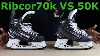 CCM Ribcor 70k vs 50k Ice Hockey skates review  What has changed [upl. by Hedwig475]