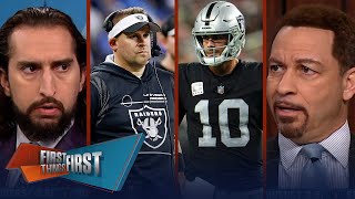 Raiders fire Josh McDaniels and GM Ziegler Garoppolo reportedly benched  NFL  FIRST THINGS FIRST [upl. by Victorine]