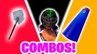 Top 10 New TRYHARD Skin Combos with Emoticon Cape In Fortnite [upl. by Aseram]