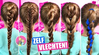 7 MOOIE ZOETE ZUSJES VLECHTEN MAKEN 1 Minuut Vlecht Tutorial ♥DeZoeteZusjes♥ [upl. by Toni]