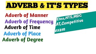 Adverb and its Kindsparts of speech [upl. by Ambrosio]