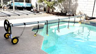 VINGLI Pool Solar Cover Reel Set Installation Instructions [upl. by Anirod]