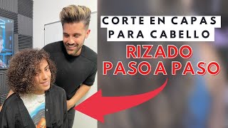 Corte en capas para cabello RIZADO paso a paso  BY GABRIEL SAMRA [upl. by Janeta785]