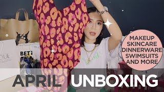 April Unboxing Swimsuits Decor Makeup And More  Camille Co [upl. by Agnes]