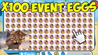 I Opened 100 EVENT EGGS In Pet Simulator X [upl. by Anahir]