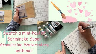 Swatching Super Granulating Watercolors Tiny Haul [upl. by Gundry]