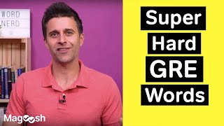 Super Hard GRE Words  GRE Vocabulary Wednesday [upl. by Enelrae347]