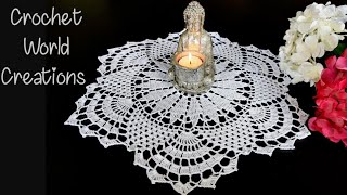 Crochet Doily  Easy Crochet Tutorial crochetworldcreations crochet thalposhdesign [upl. by Handel]