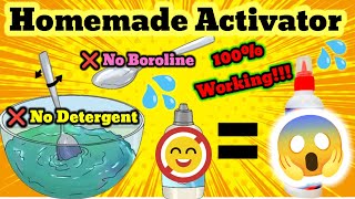 Homemade Slime activator  ❌No Detergent ❌No Boroline  100 Working😱  DlY Slime Activator [upl. by Eitnom]