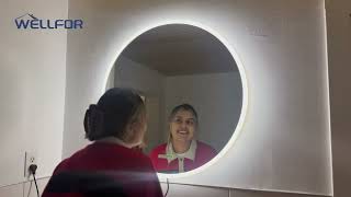 Round Mirror Bathroom Design WELLFOR [upl. by Atinna]