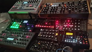 Teck DecK ii Peak Novation Analog rytm mkII Modular DFAM DOOM DB01 Syntakt Digitone OCoast [upl. by Nevets]