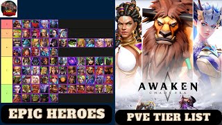 Awaken Chaos Era  Epic Tier List PVE [upl. by Prudy898]