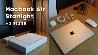 UNBOXING NEW 2022 MACBOOK AIR STARLIGHT M2 512GB  MAGIC MOUSE I Power Mac Center I Truly Tara [upl. by Gord]