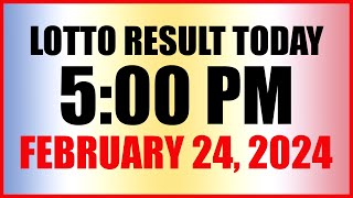 Lotto Result Today 5pm February 24 2024 Swertres Ez2 Pcso [upl. by Rawde]