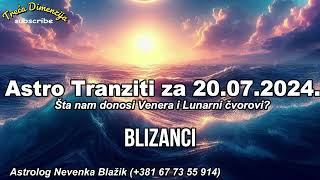 Astro Tranziti za Subotu 20 Jul 2024  Šta nam donosi Venera i Lunarni čvorovi [upl. by Ozne]