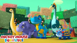 Mickey Mouse Funhouse S03E09 The DinoOpolis 500  Disney Junior  Review [upl. by Nirehs752]