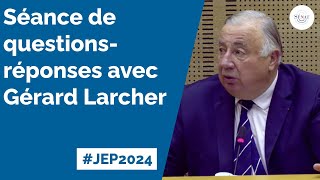 Journées européennes du patrimoine  Gérard Larcher répond aux visiteurs [upl. by Lura551]