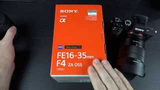 Sony 1635mm VarioTessar T FE F4 ZA OSS Unboxing [upl. by Yasdnyl]