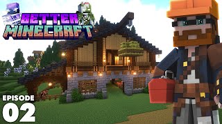 Barn amp Stables 💎 Better Minecraft 121 Modded Lets Play  Episode 2 [upl. by Yelruc]