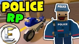 Unturned  POLICE BIKER RP  Speeding tickets and fines and unstable ride  Roleplay [upl. by Suzanne]