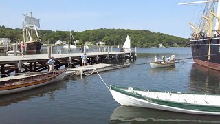 Singing While Docking the Whaling Boat in Mystic Seaport CT [upl. by Yecam]