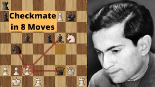 Amazing Calculation by Mikhail Tal  12 years  Checkmate in 8 Moves [upl. by Ttirrem798]