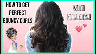 How To Curl Your Hair With Rollers  BIG BOUNCY HAIR  Easy Hair Tutorial [upl. by Itaws]