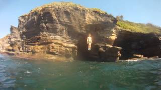 Cliff Jumping at Warriewood Blowhole  Slow Motion [upl. by Danit]