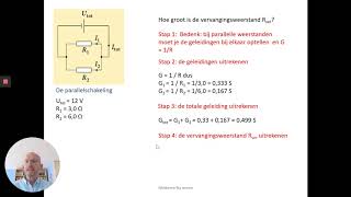 Natuurkunde elektriciteit combinatieschakelingen voor havo4 [upl. by Sikram]