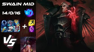 MID Swain vs Akali  EU Grandmaster Patch 1423 [upl. by Sutherlan505]