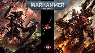 Tyranids Vs Word Bearers Chaos Space Marines Warhammer 40k 2000 Point Battle Report [upl. by Paulsen649]