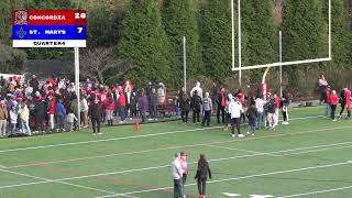 MIAA B SemiFinal Concordia Prep vs St Marys Varsity Football [upl. by Tonia552]