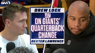 Drew Lock on not being named starting QB Dexter Lawrence calls Daniel Jones benching hard  SNY [upl. by Eltsyrhc]