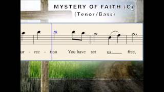 A08c Mystery of Faith C  Save as Savior TenorBass  for PCChoir [upl. by Johiah]