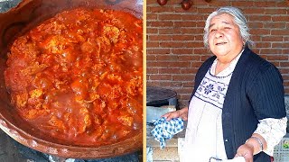 Cocinando TORTITAS DE CHARALES EN SALSA ROJA bien ricas La Cocina De Mi Pueblo Mx [upl. by Artamas]