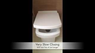 Pura Bathrooms Quick Release Soft Closing Toilet Seat [upl. by Lyrahc]