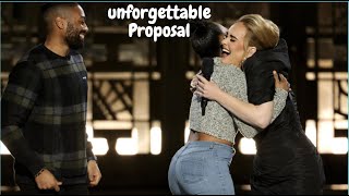 Adele helps a fan propose to his girlfriend [upl. by Ard]