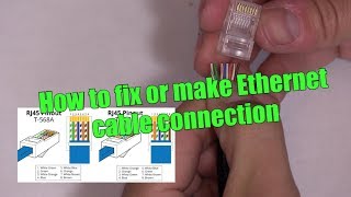 How to Wire ETHERNET network CAT5e CAT6 Cable RJ45 wiring guide [upl. by Tiras]