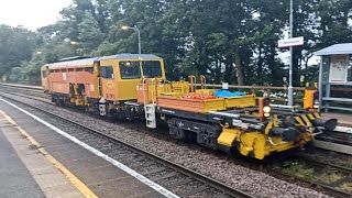 Colas Rail Tamper DR 73919 passing Somerleyton Station [upl. by Aitnuahs]