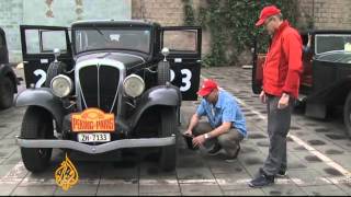 Vintage cars ready for Peking to Paris rally [upl. by Brittani166]