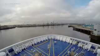 DFDS in 4K IJmuiden NL to Newcastle UK time lapse Ship King Seaways [upl. by Nertie]