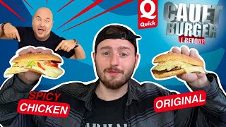 DÉGUSTATION NOUVEAU CAUET BURGER ORIGINAL amp SPICY CHICKEN QUICK [upl. by Haisi]