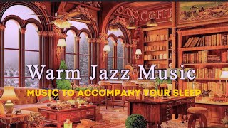 Jazz Relaxing Music  Cozy Fall Coffee Shop 🍂Smooth Jazz Instrumental Music with Crackling Fireplace [upl. by Keelia]