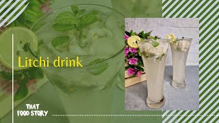 Litchi drink  Easy mocktail recipe  Litchi Fancy drink  5 mins fancy drink recipe [upl. by Nomis930]