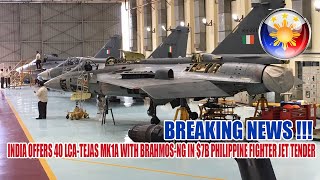 INDIA OFFERS 40 LCATEJAS MK1A WITH BRAHMOSNG IN 7B PHILIPPINE FIGHTER JET TENDER [upl. by Simaj]