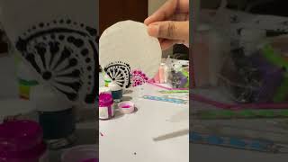 Dot Mandala without MDF Board  bestoutofwaste dottingtools shorts Ytshorts Jyoticraft [upl. by Alaehcim]